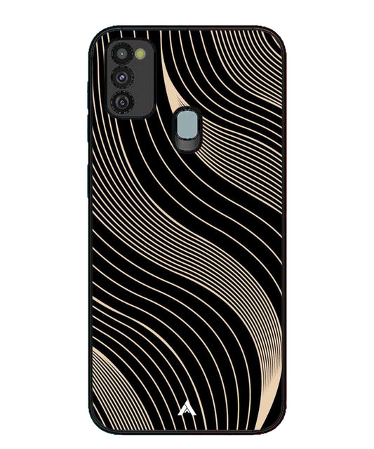 Stripe Pattern 13 Metal Back Cover Phone Case for Samsung Galaxy M30s