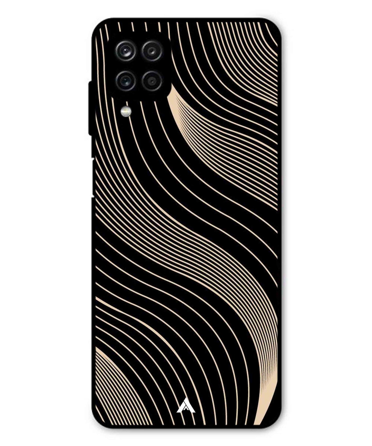 Stripe Pattern 13 Metal Back Cover Phone Case for Samsung Galaxy M32 4G