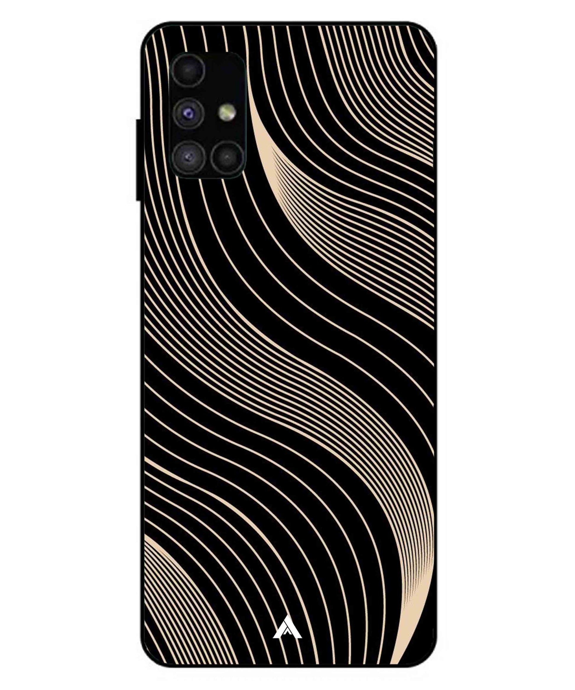 Stripe Pattern 13 Metal Back Cover Phone Case for Samsung Galaxy M51