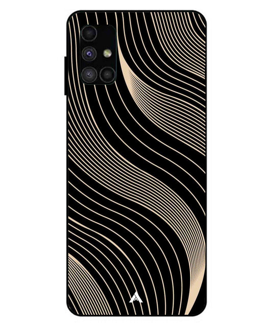 Stripe Pattern 13 Metal Back Cover Phone Case for Samsung Galaxy M51
