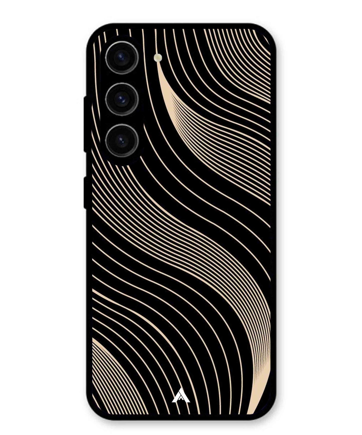 Stripe Pattern 13 Metal Back Cover Phone Case for Samsung Galaxy S23