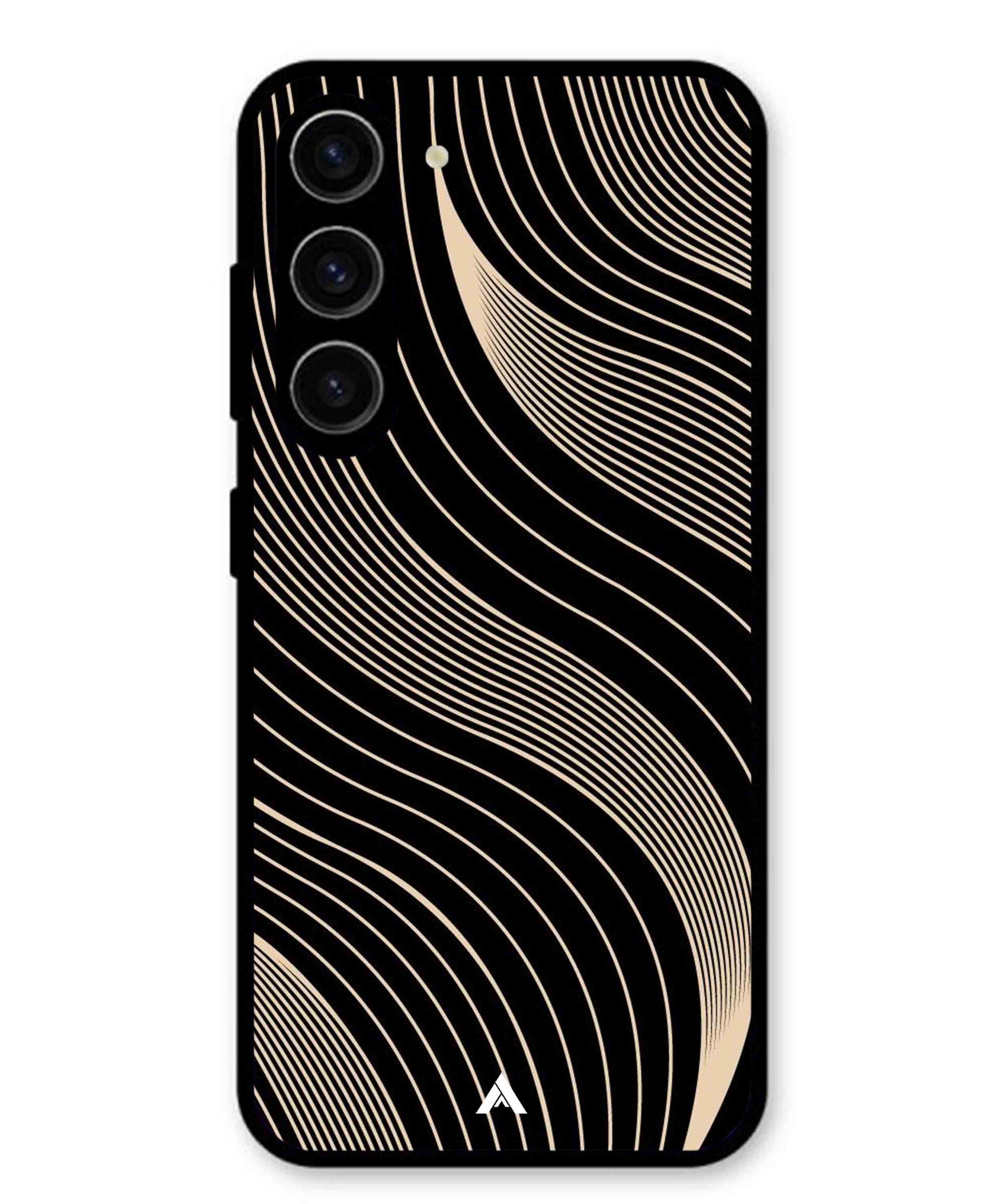 Stripe Pattern 13 Metal Back Cover Phone Case for Samsung Galaxy S24