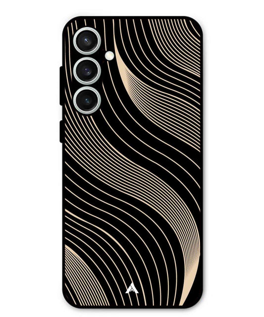 Stripe Pattern 13 Metal Back Cover Phone Case for Samsung Galaxy S24 Fe