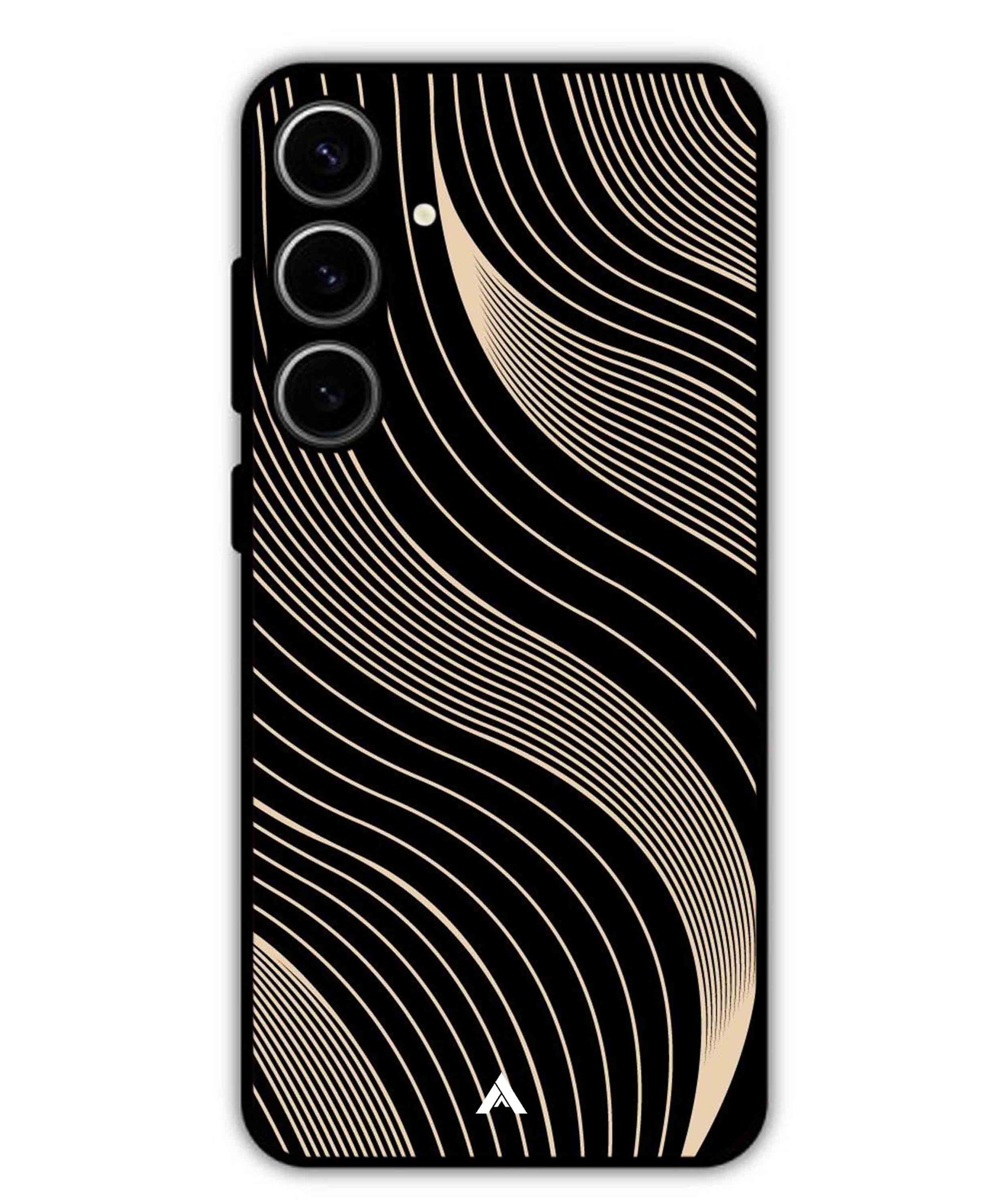 Stripe Pattern 13 Metal Back Cover Phone Case for Samsung Galaxy S24 Plus