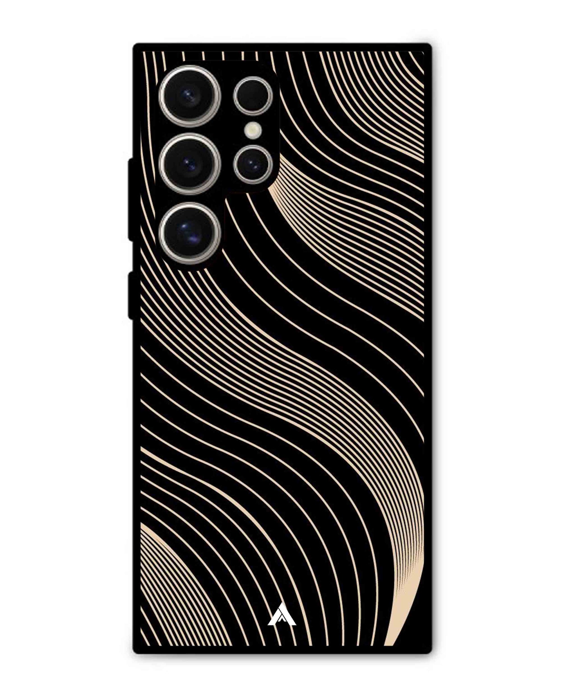 Stripe Pattern 13 Metal Back Cover Phone Case for Samsung Galaxy S24 Ultra