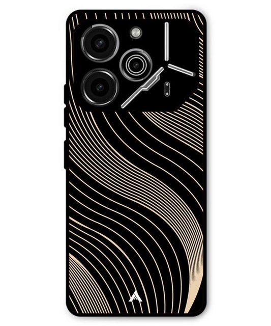 Stripe Pattern 13 Metal Back Cover Phone Case for Tecno Pova 6