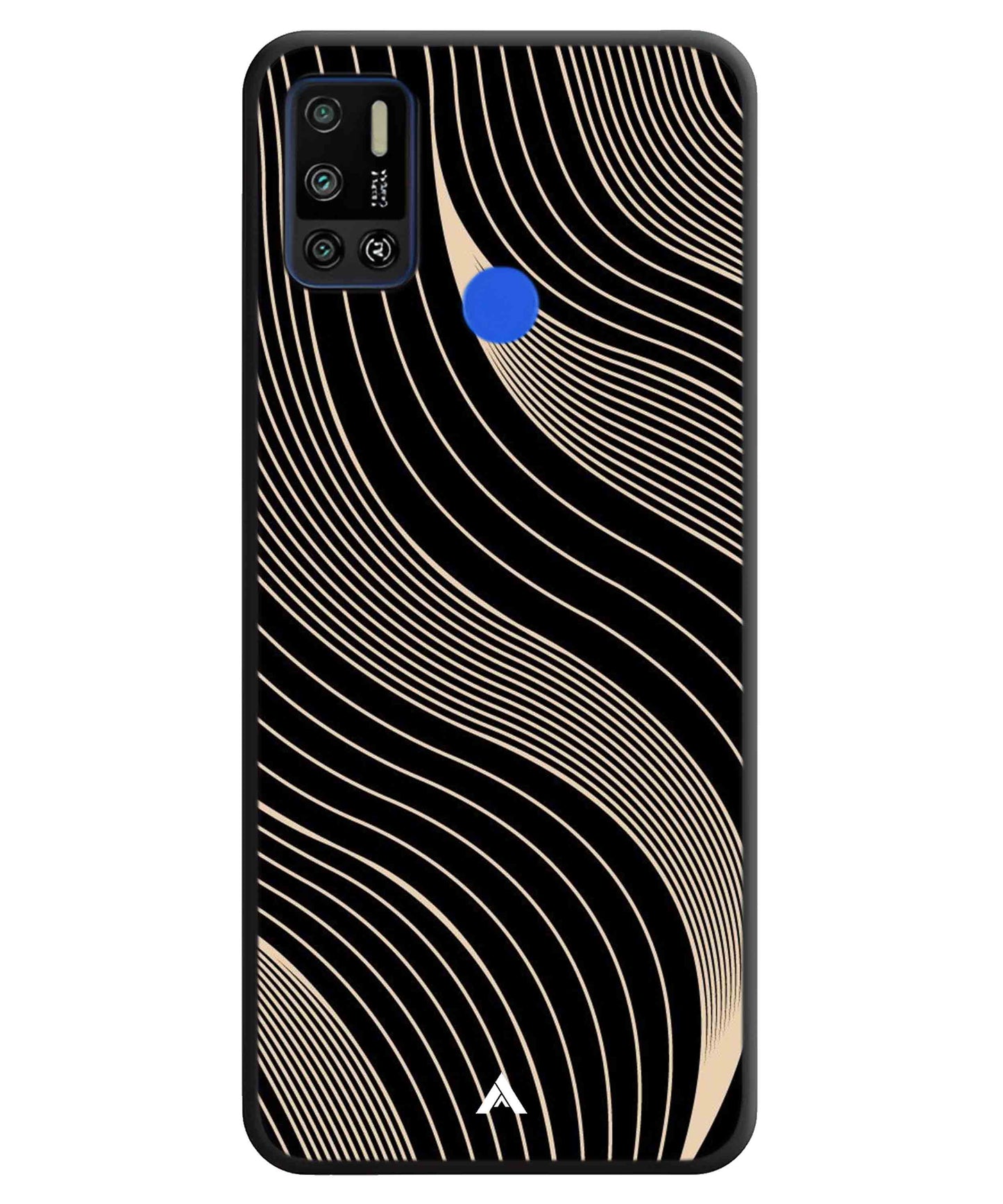Stripe Pattern 13 Metal Back Cover Phone Case for Tecno Spark 6 Air