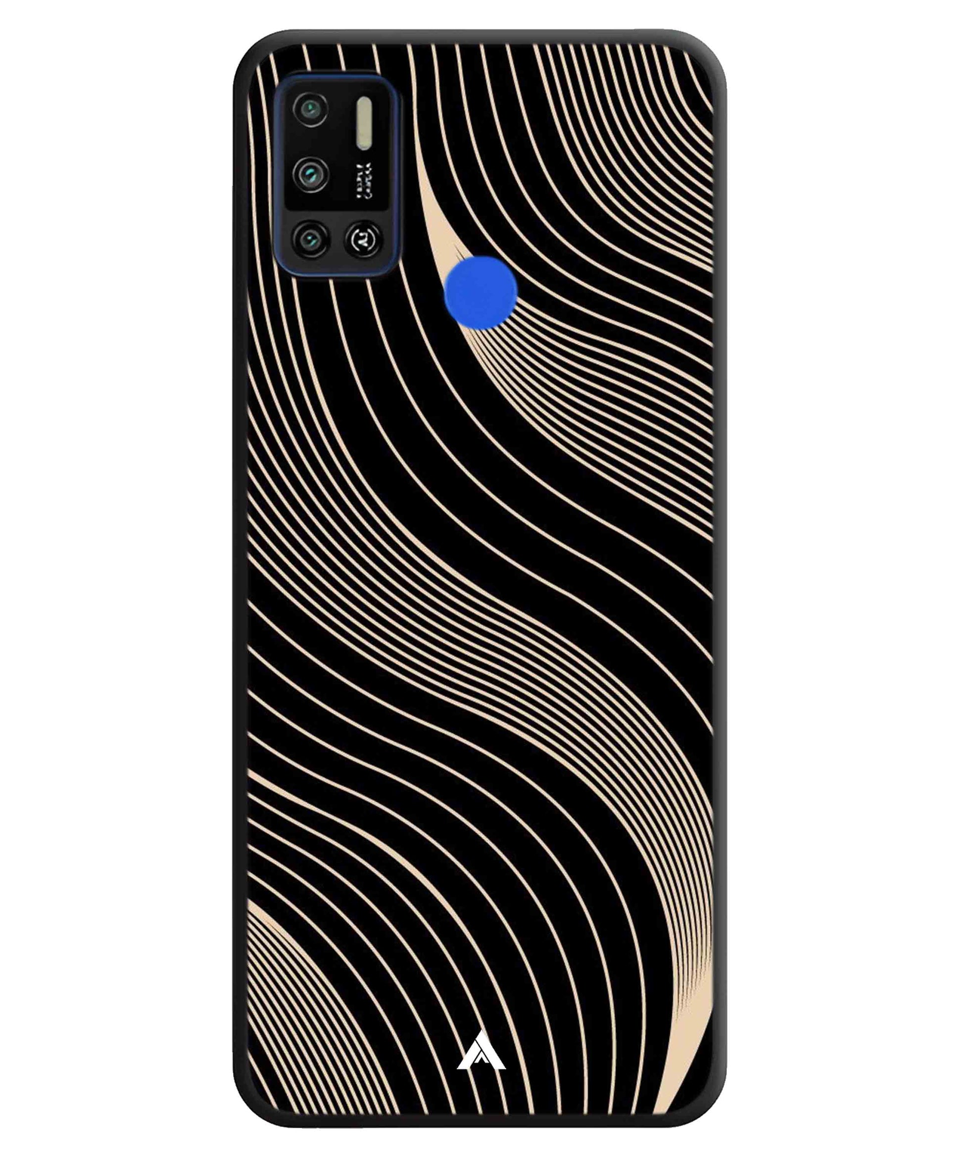 Stripe Pattern 13 Metal Back Cover Phone Case for Tecno Spark 6 Air