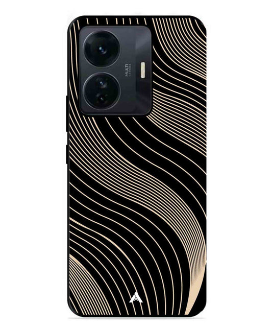 Stripe Pattern 13 Metal Back Cover Phone Case for Vivo T1 Pro