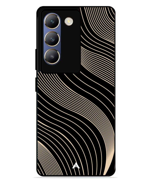 Stripe Pattern 13 Metal Back Cover Phone Case for Vivo T3