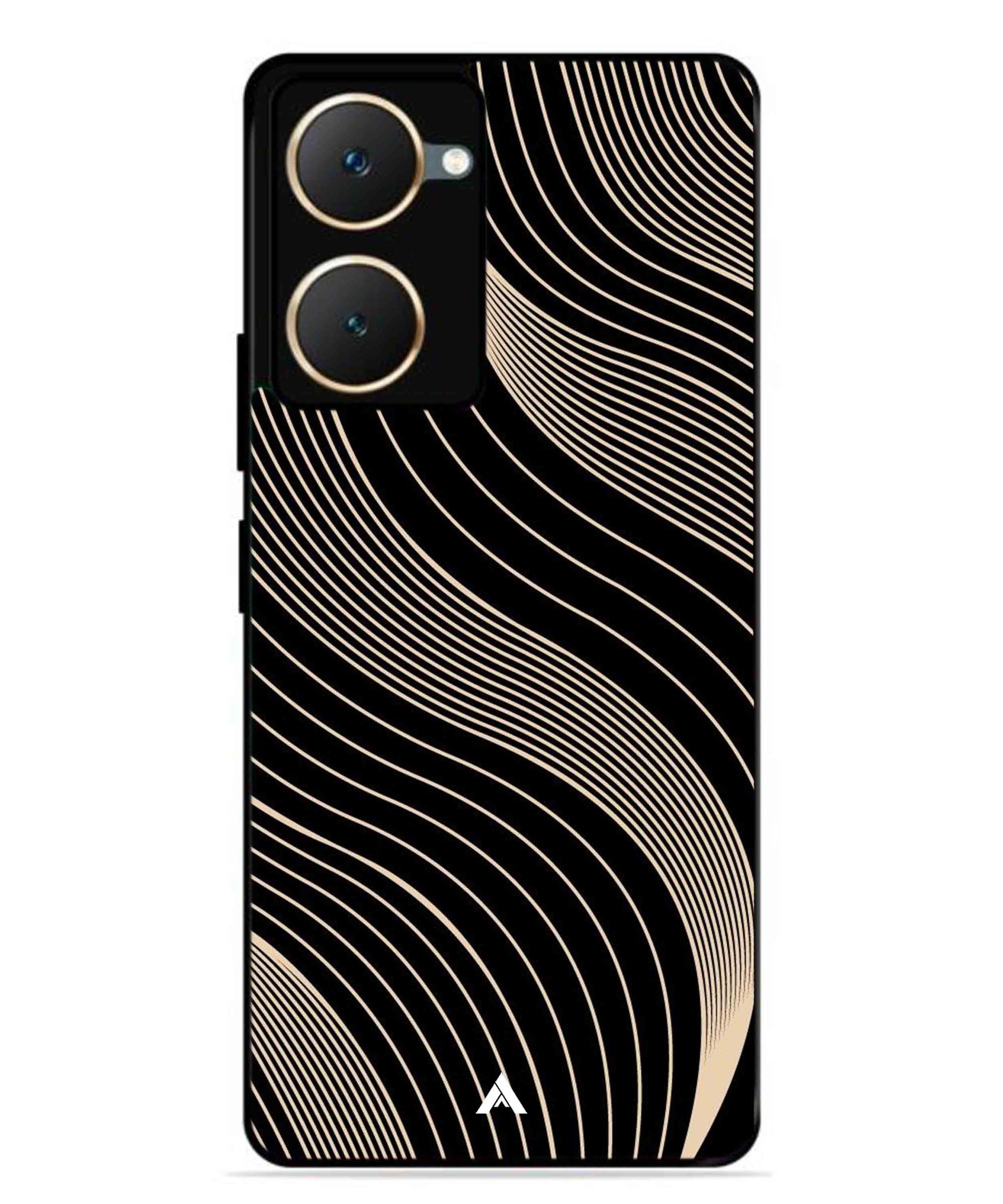 Stripe Pattern 13 Metal Back Cover Phone Case for Vivo T3 Lite