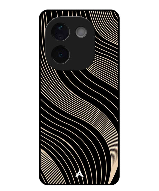 Stripe Pattern 13 Metal Back Cover Phone Case for Vivo T3 Pro
