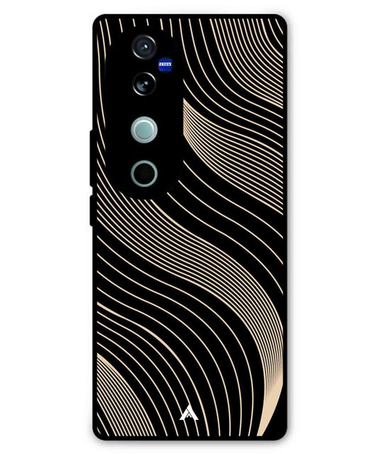 Stripe Pattern 13 Metal Back Cover Phone Case for Vivo T3 Ultra