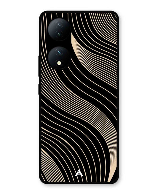 Stripe Pattern 13 Metal Back Cover Phone Case for Vivo Y100a