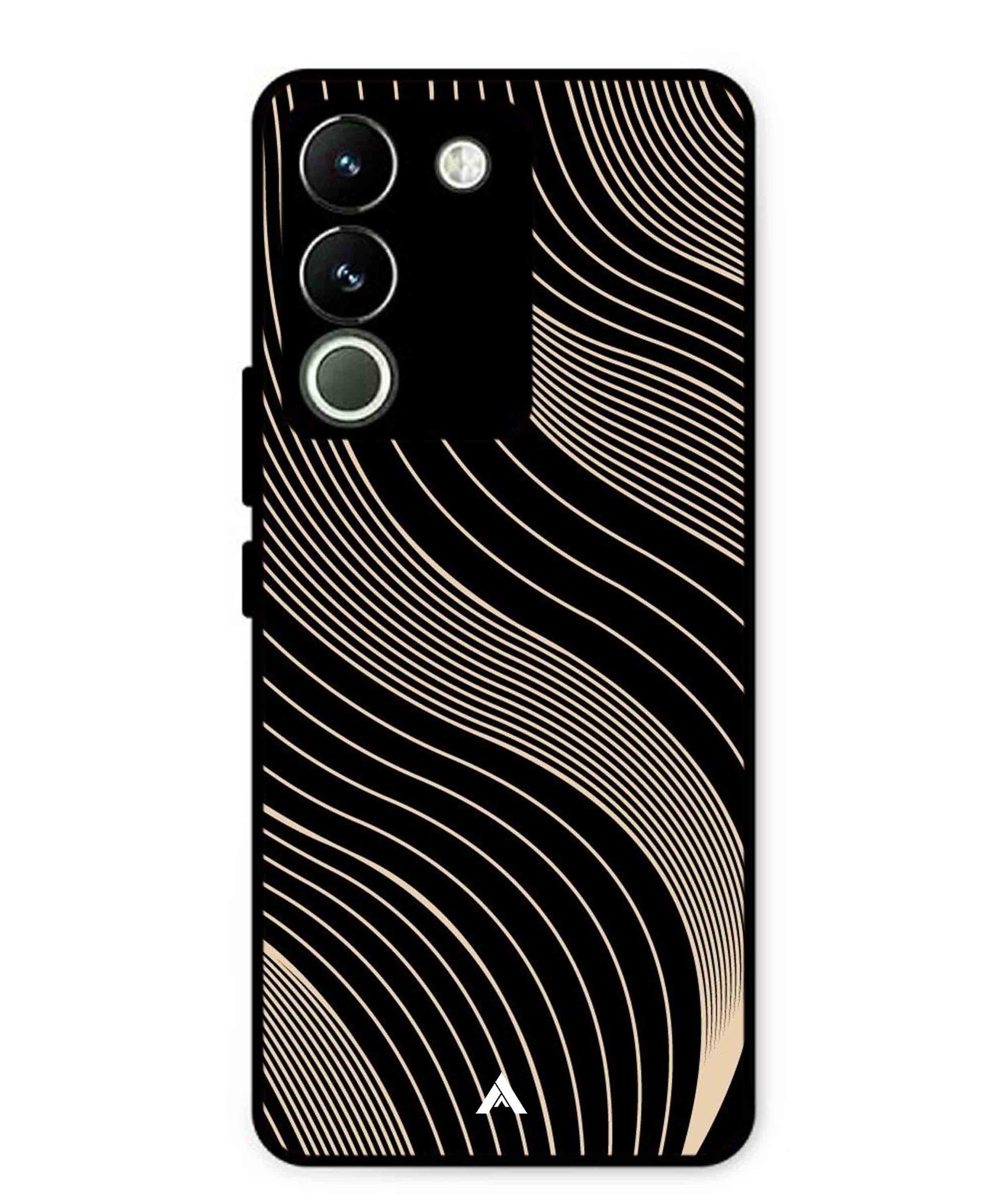 Stripe Pattern 13 Metal Back Cover Phone Case for Vivo Y200