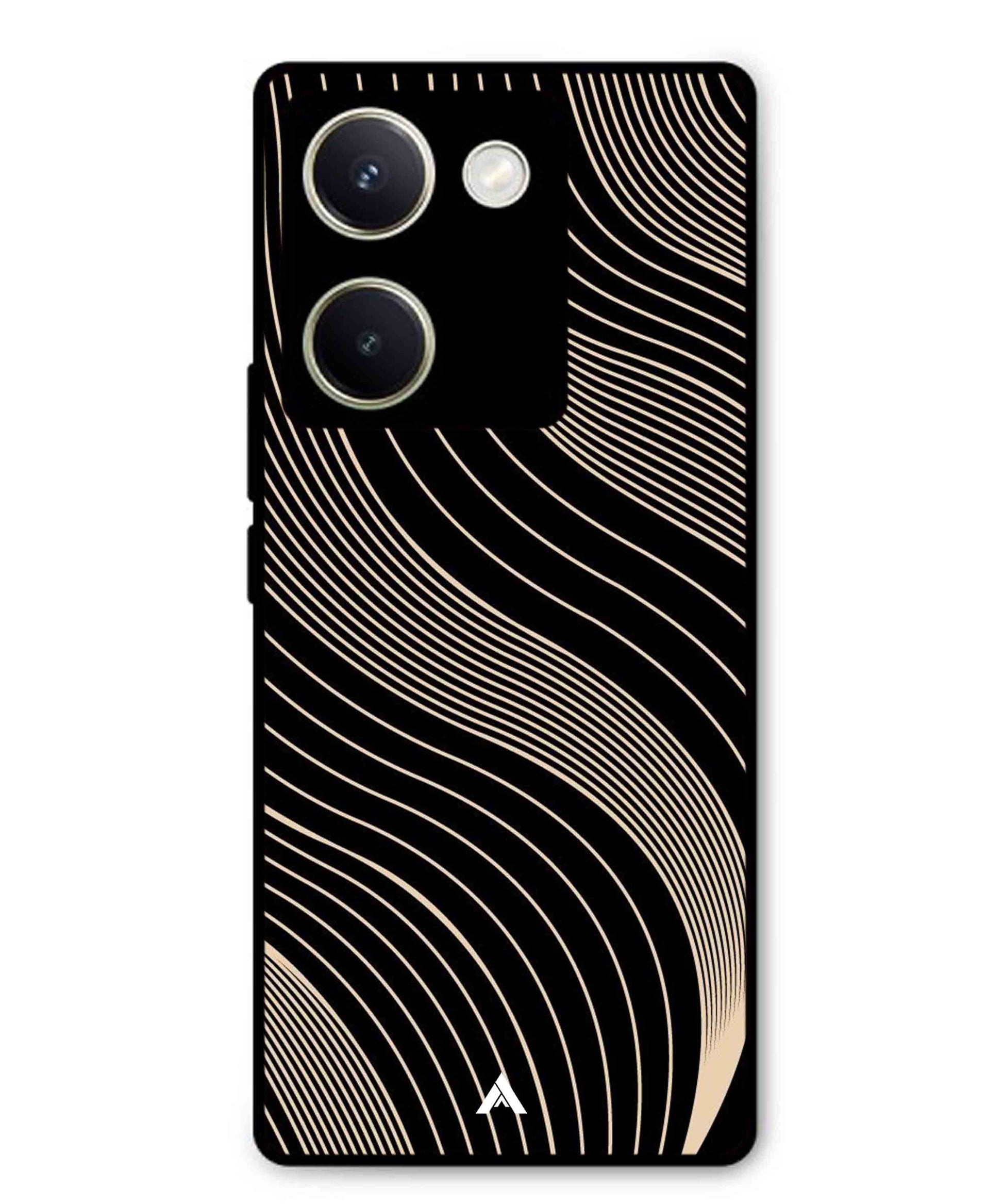 Stripe Pattern 13 Metal Back Cover Phone Case for Vivo Y200 Pro