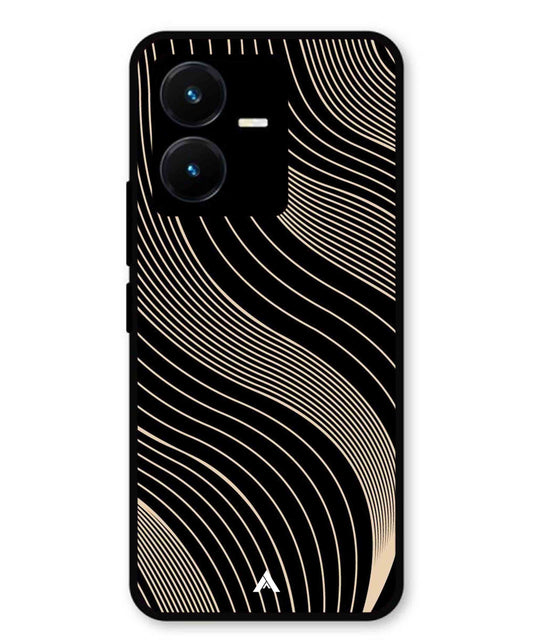 Stripe Pattern 13 Metal Back Cover Phone Case for Vivo Y22