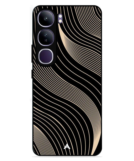 Stripe Pattern 13 Metal Back Cover Phone Case for Vivo Y300