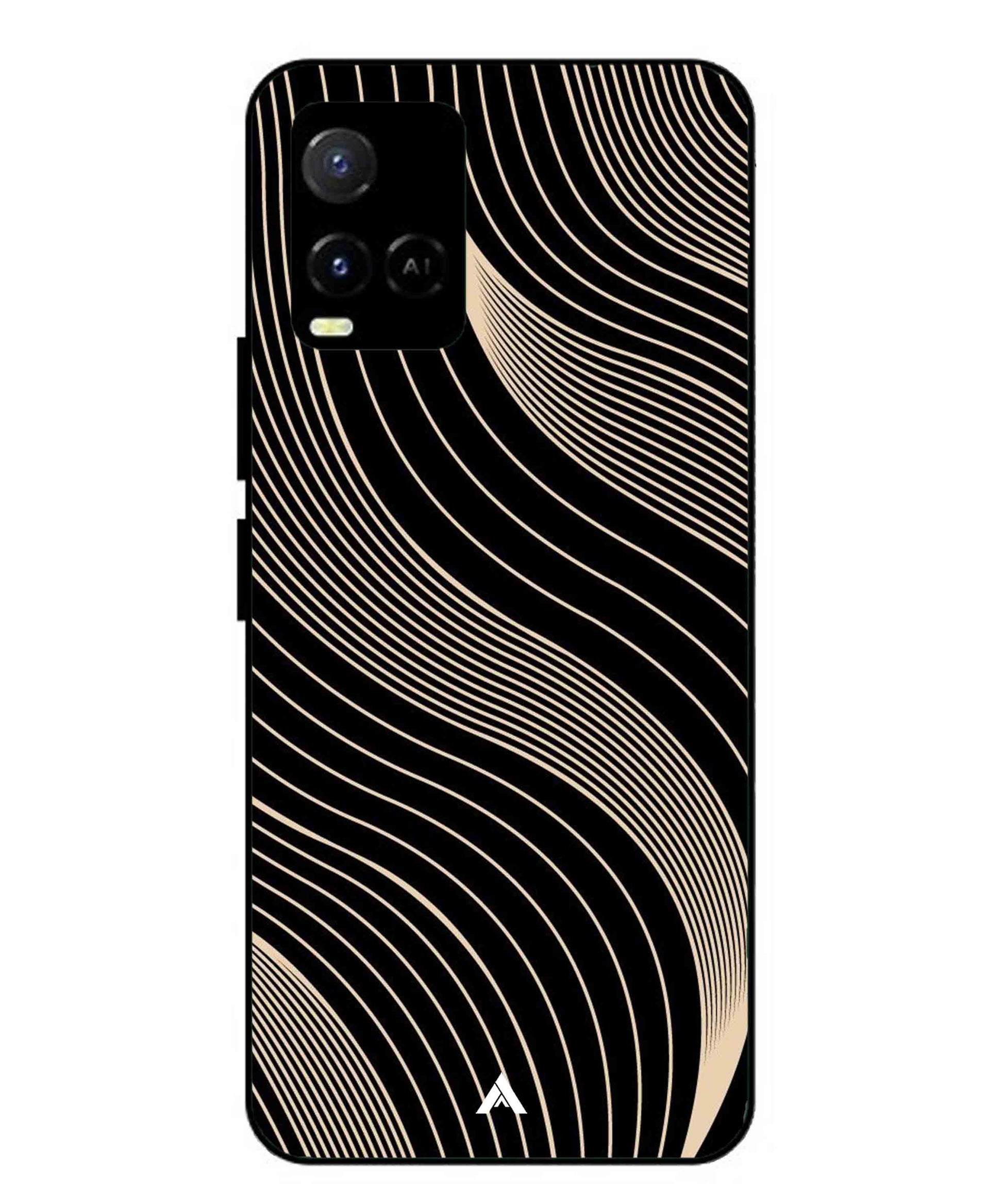 Stripe Pattern 13 Metal Back Cover Phone Case for Vivo Y33s