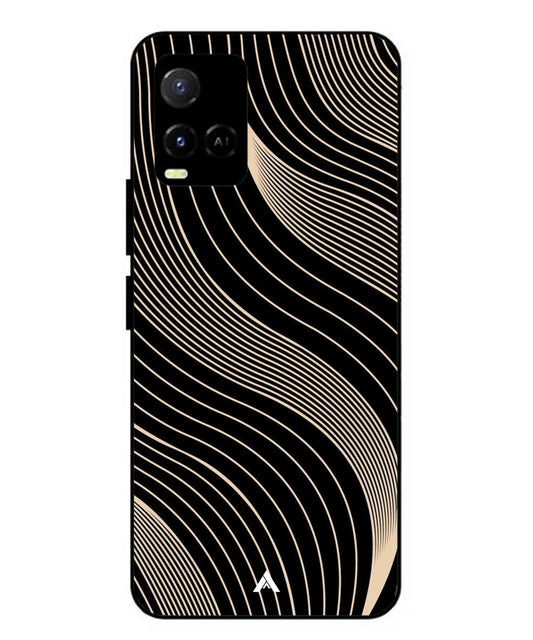 Stripe Pattern 13 Metal Back Cover Phone Case for Vivo Y33s