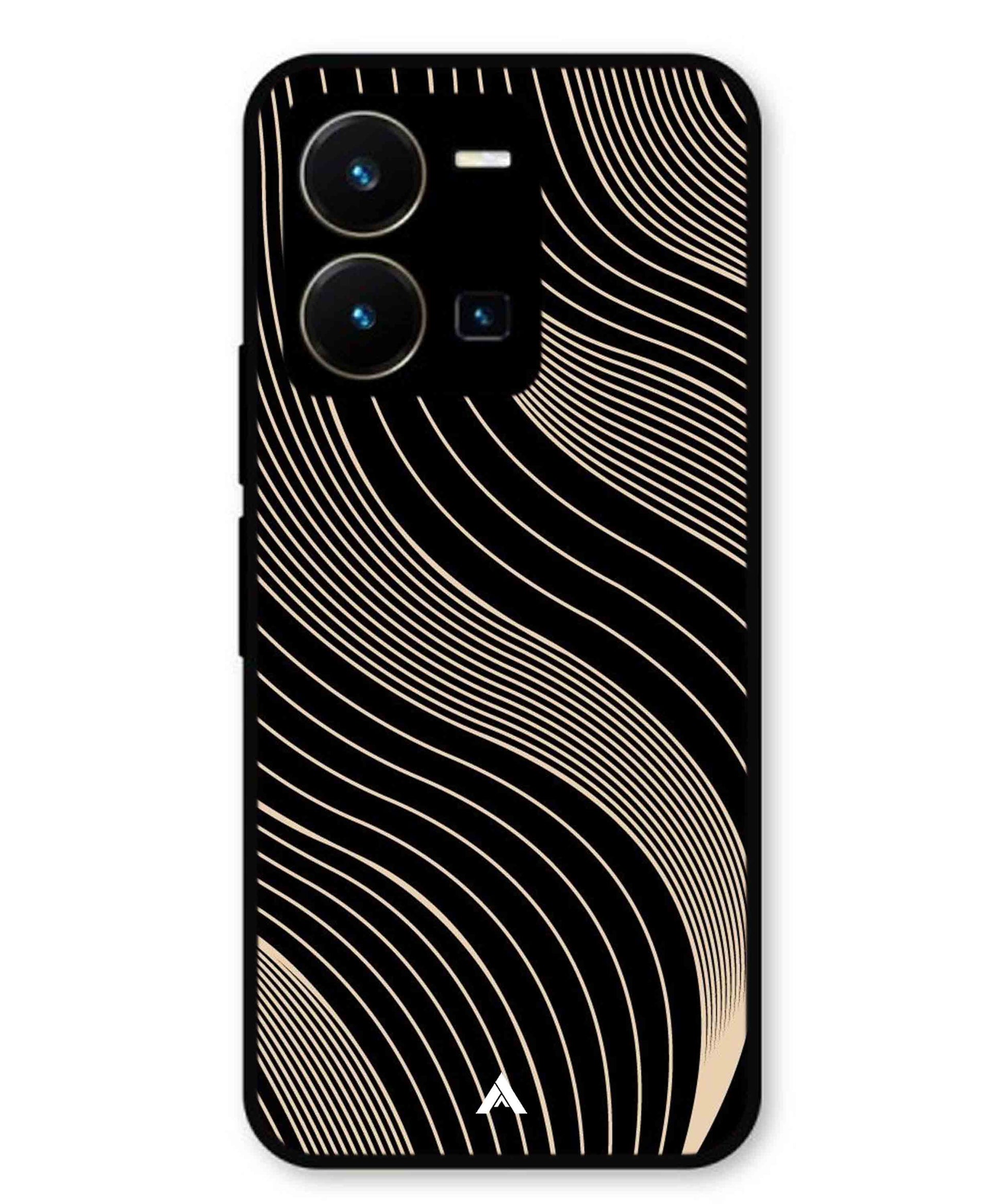 Stripe Pattern 13 Metal Back Cover Phone Case for Vivo Y35
