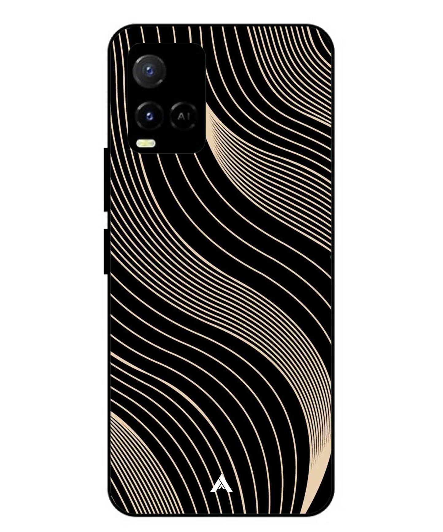 Stripe Pattern 13 Metal Back Cover Phone Case for Vivo Y36