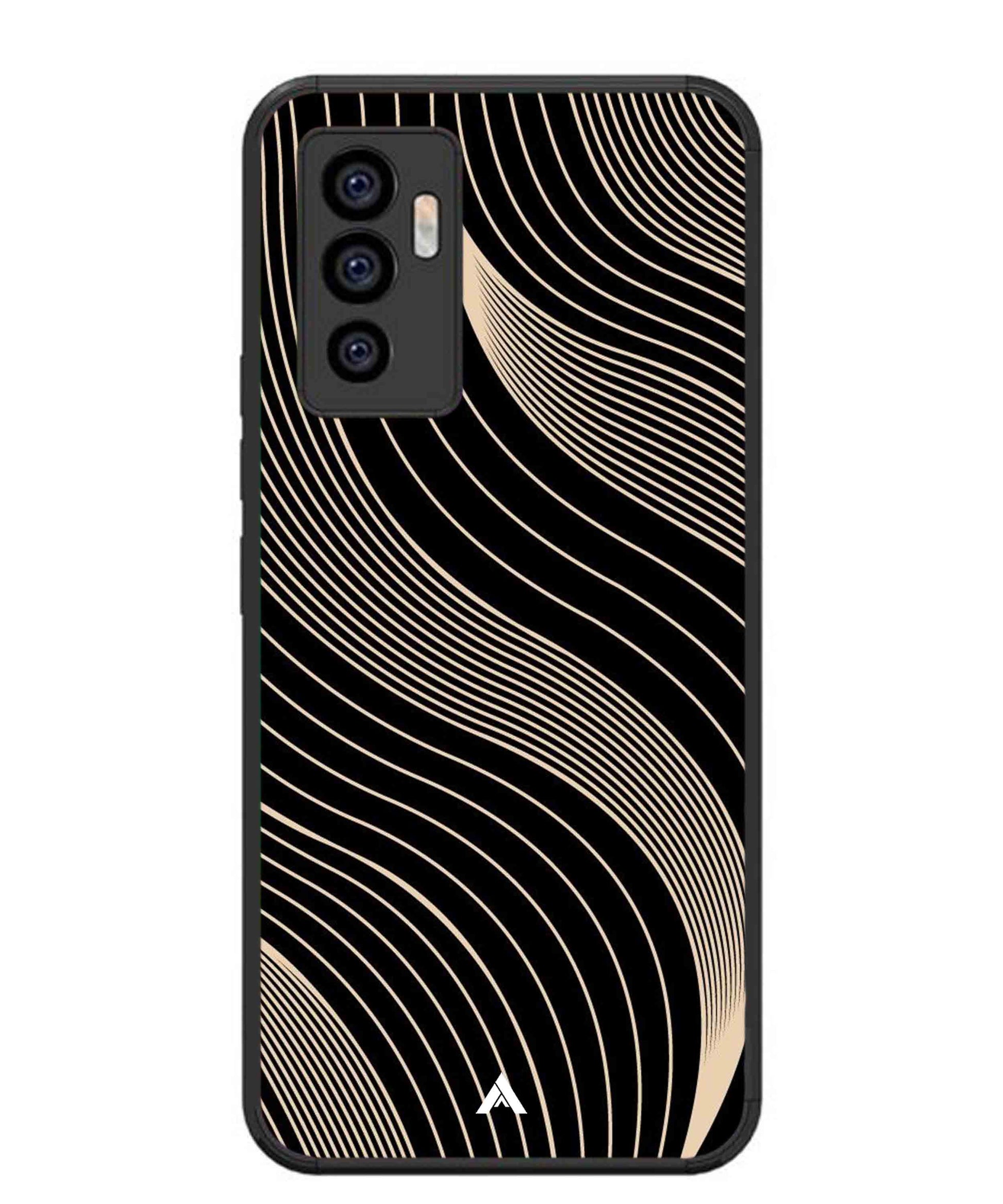 Stripe Pattern 13 Metal Back Cover Phone Case for Vivo Y75 4G