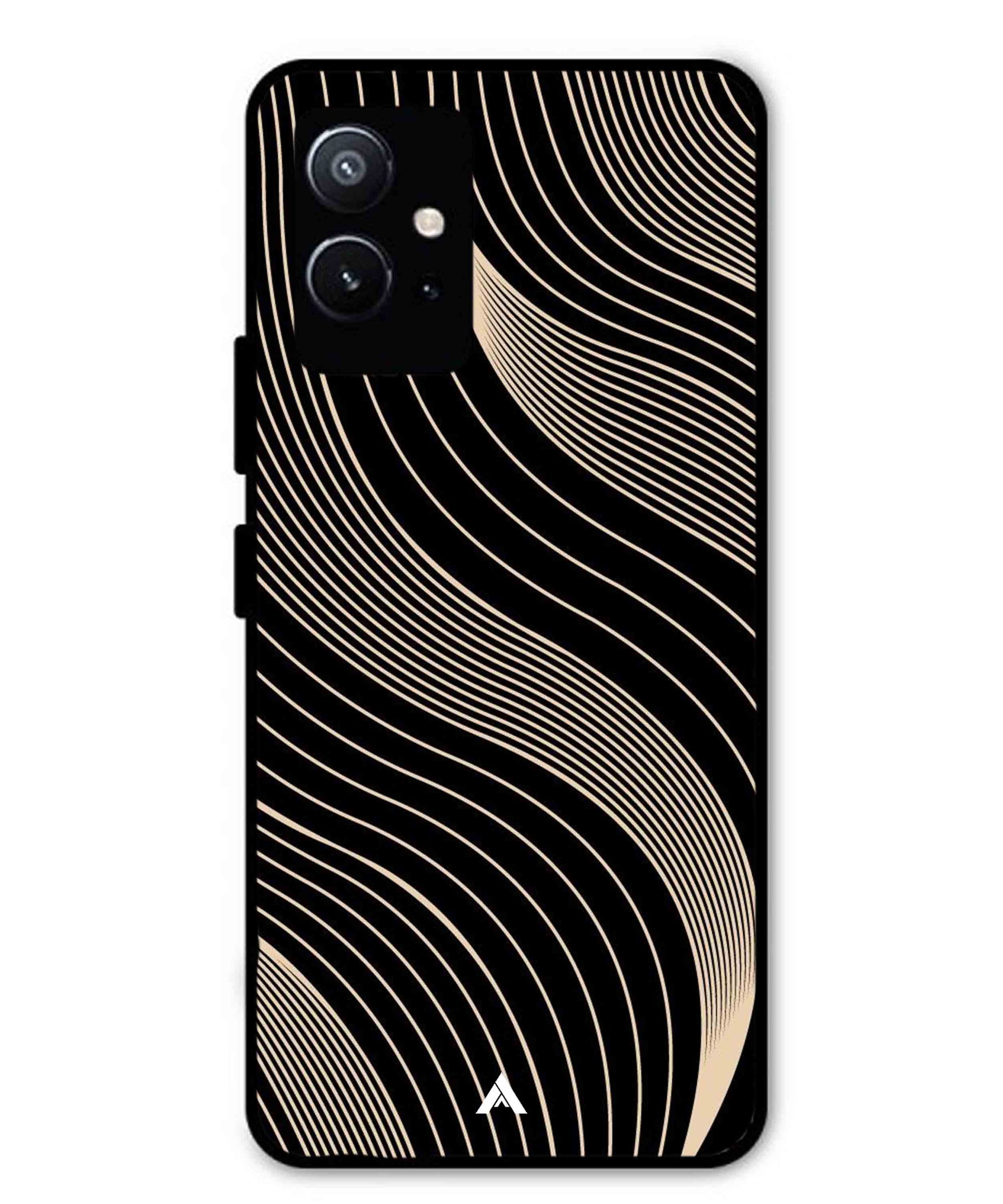 Stripe Pattern 13 Metal Back Cover Phone Case for Vivo Y75 5G
