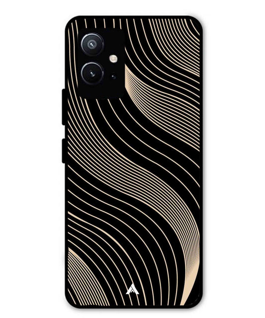 Stripe Pattern 13 Metal Back Cover Phone Case for Vivo Y75 5G