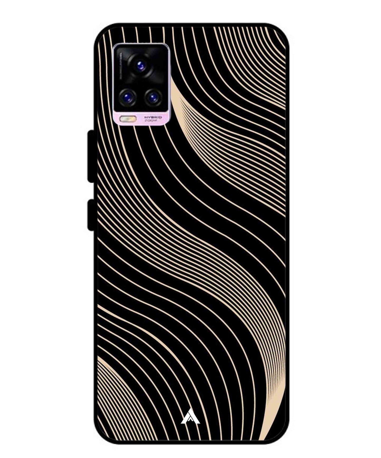 Stripe Pattern 13 Metal Back Cover Phone Case for Vivo v20 Pro