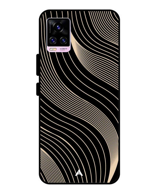 Stripe Pattern 13 Metal Back Cover Phone Case for Vivo v20 Pro
