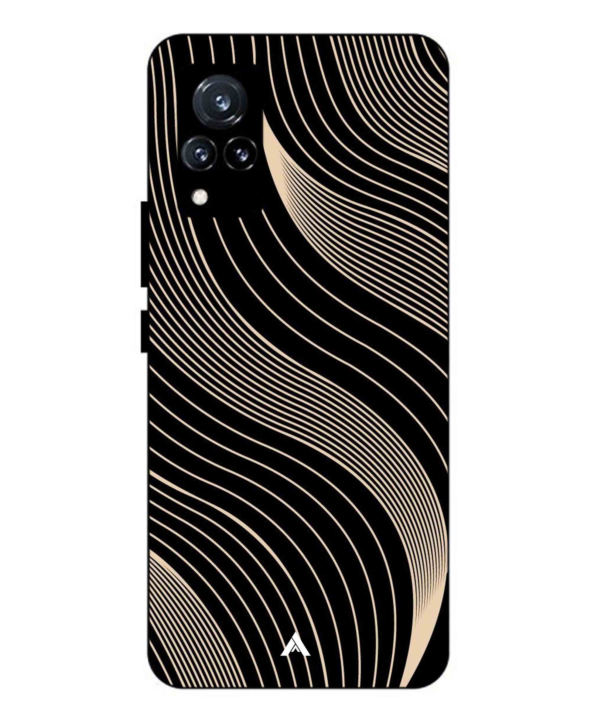 Stripe Pattern 13 Metal Back Cover Phone Case for Vivo v21