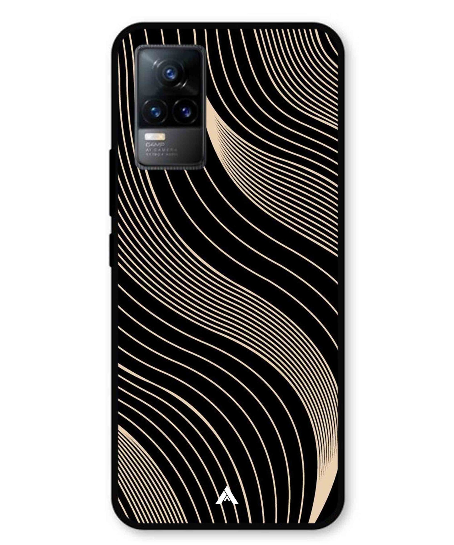 Stripe Pattern 13 Metal Back Cover Phone Case for Vivo v21e 4G