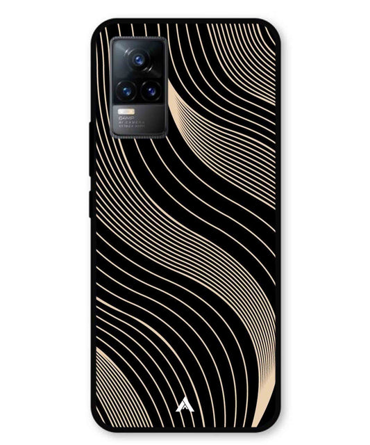 Stripe Pattern 13 Metal Back Cover Phone Case for Vivo v21e 4G