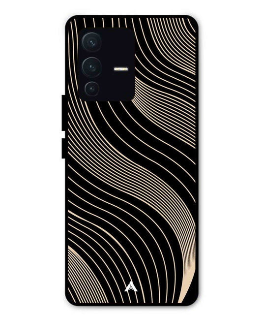 Stripe Pattern 13 Metal Back Cover Phone Case for Vivo v23 Pro
