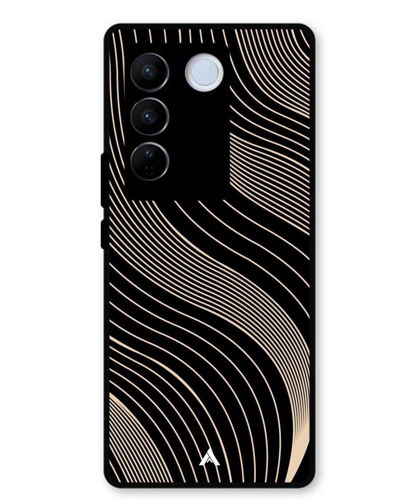 Stripe Pattern 13 Metal Back Cover Phone Case for Vivo v27