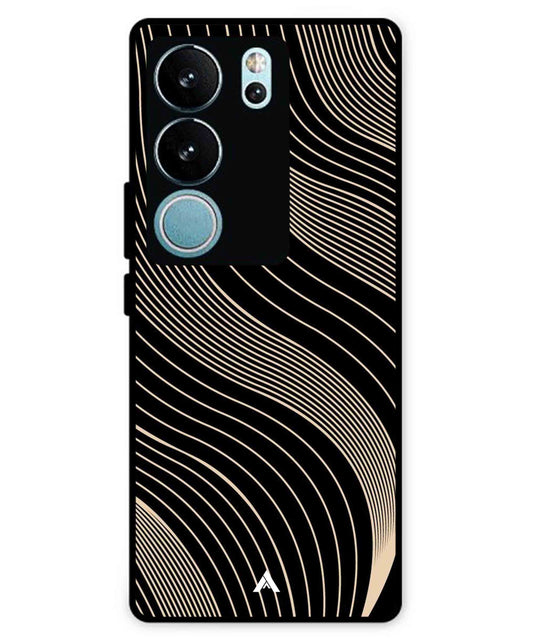 Stripe Pattern 13 Metal Back Cover Phone Case for Vivo v29