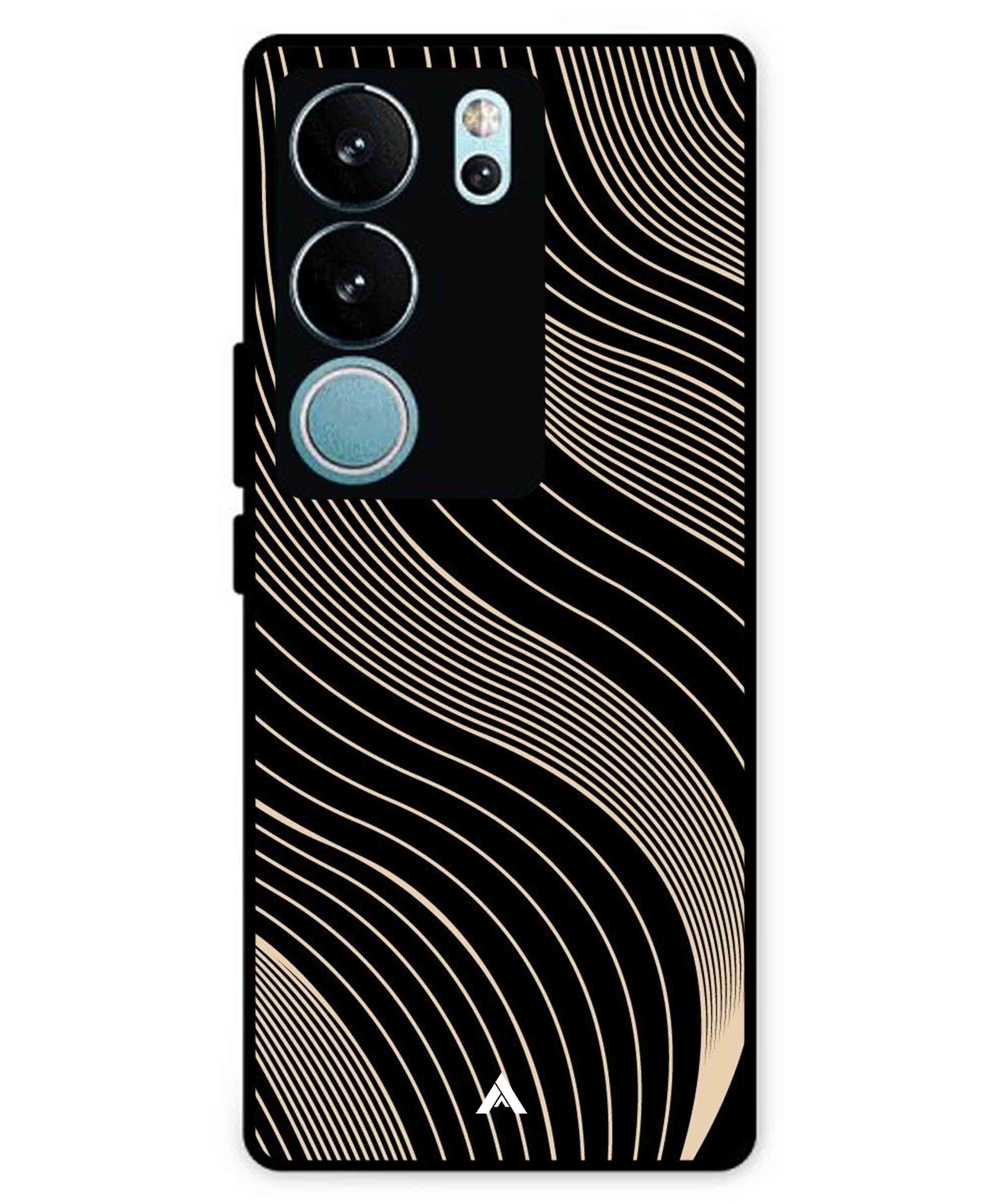 Stripe Pattern 13 Metal Back Cover Phone Case for Vivo v29 Pro
