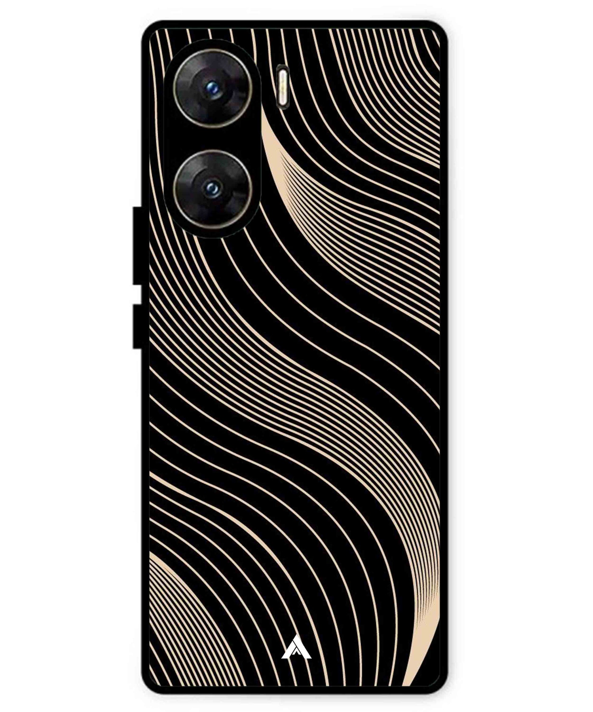 Stripe Pattern 13 Metal Back Cover Phone Case for Vivo v29e