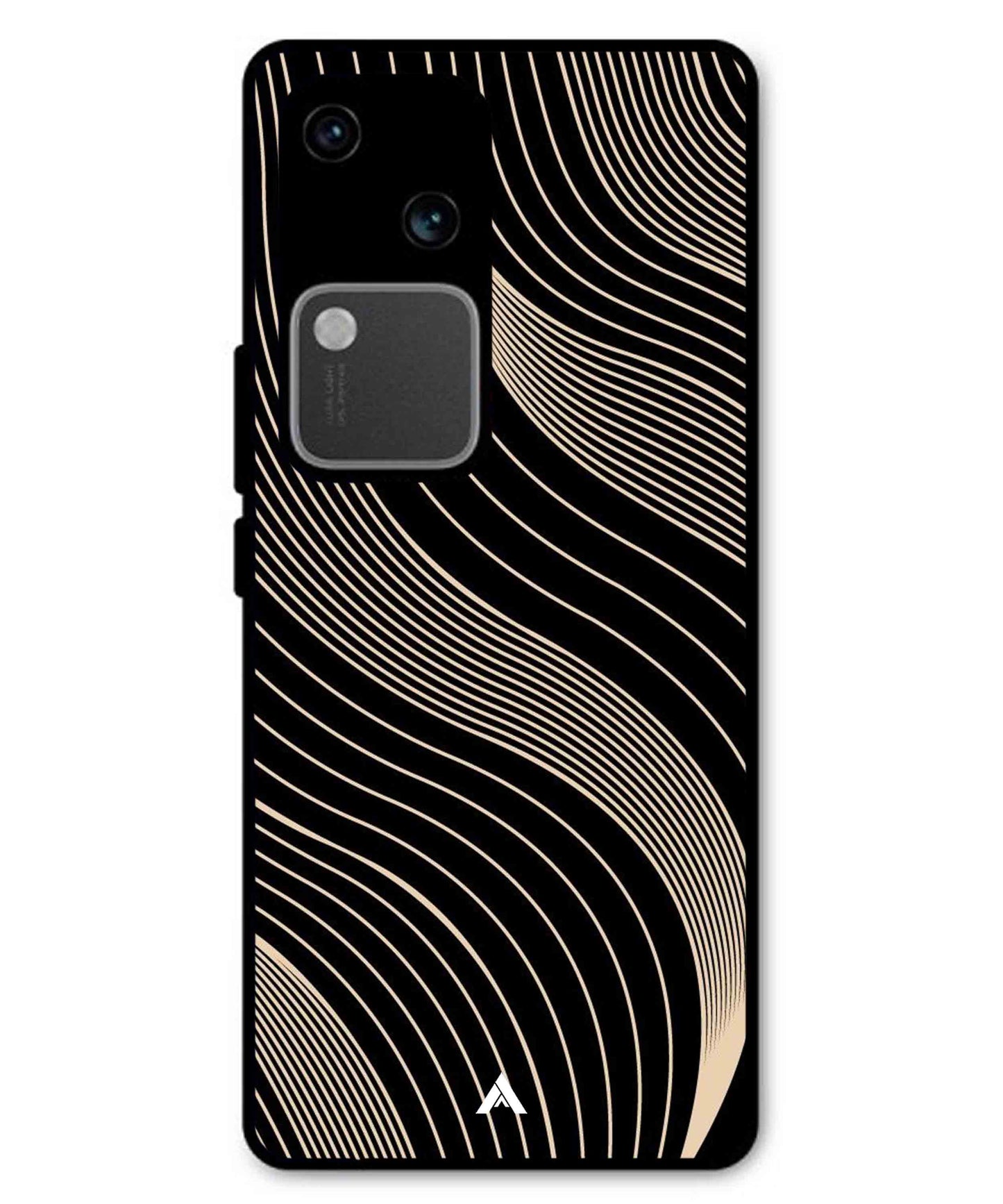 Stripe Pattern 13 Metal Back Cover Phone Case for Vivo v30