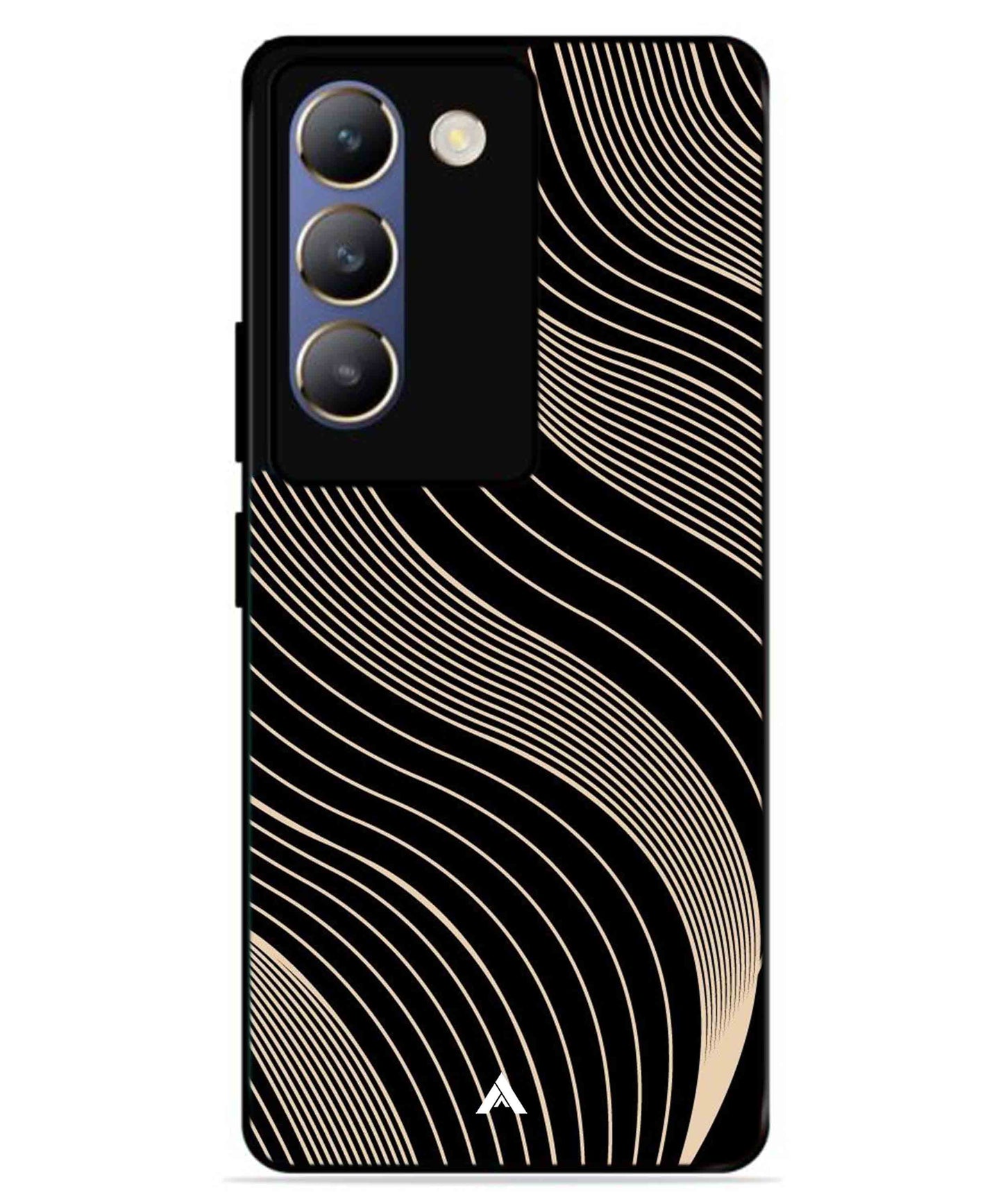 Stripe Pattern 13 Metal Back Cover Phone Case for Vivo v30 Lite