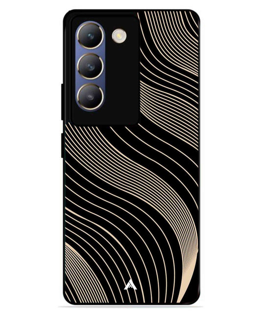 Stripe Pattern 13 Metal Back Cover Phone Case for Vivo v30 Lite