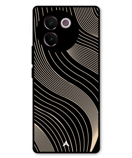 Stripe Pattern 13 Metal Back Cover Phone Case for Vivo v30e