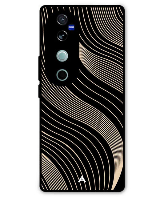 Stripe Pattern 13 Metal Back Cover Phone Case for Vivo v40