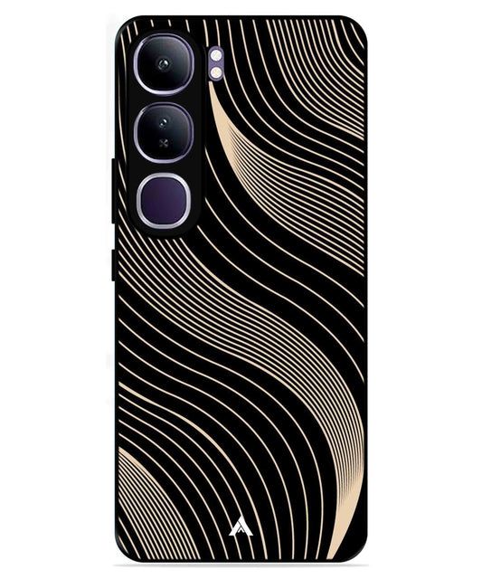 Stripe Pattern 13 Metal Back Cover Phone Case for Vivo v40 Lite
