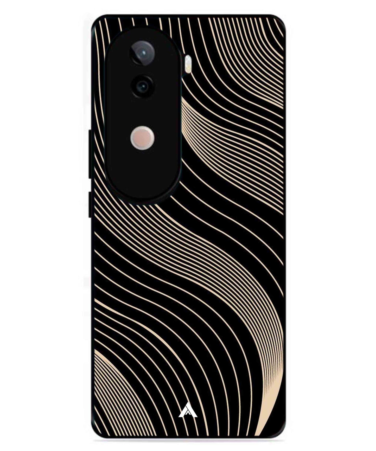 Stripe Pattern 13 Metal Back Cover Phone Case for Vivo v40e
