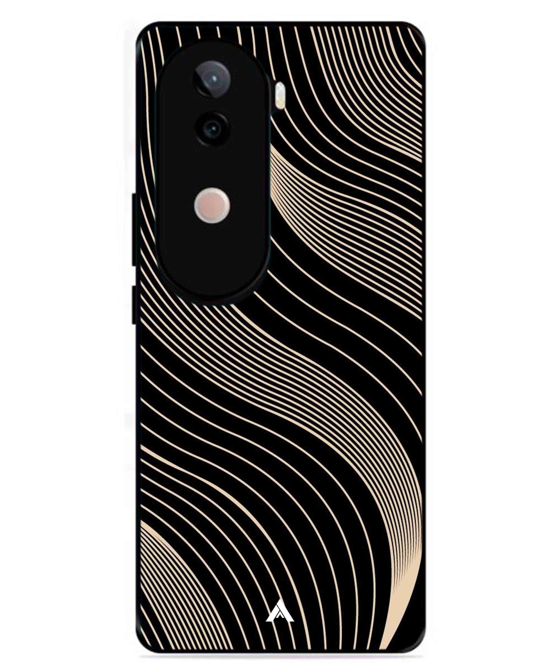 Stripe Pattern 13 Metal Back Cover Phone Case for Vivo v40e