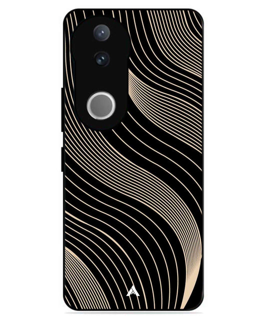 Stripe Pattern 13 Metal Back Cover Phone Case for Vivo v50