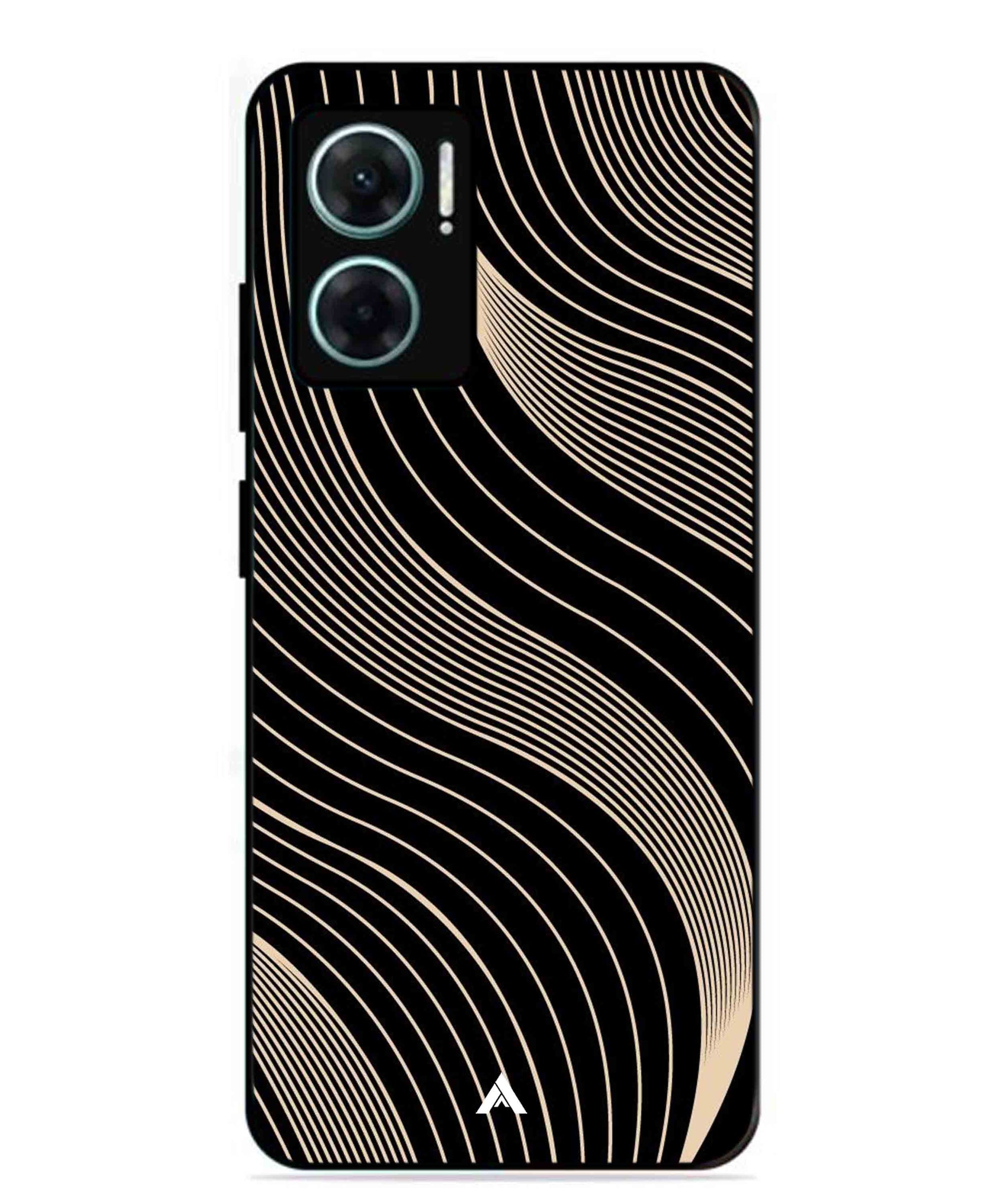 Stripe Pattern 13 Metal Back Cover Phone Case for Xiaomi Redmi 11 Prime 5G