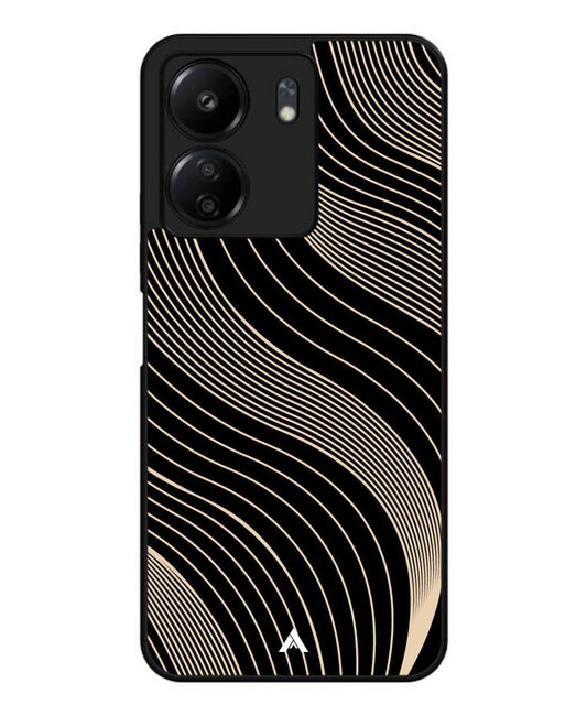 Stripe Pattern 13 Metal Back Cover Phone Case for Xiaomi Redmi 13C 4G
